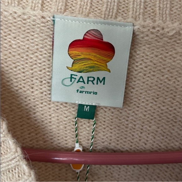 FARM RIO Brazilian Tropical Sand Floral Crochet Sweater - Picture 6 of 8